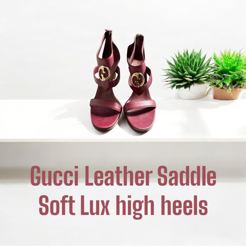 Gucci Saddle soft Lux heels sz 39 🇺🇸 8.5